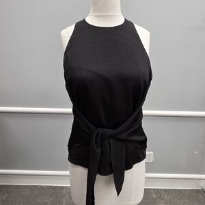 Favorite Daughter Black Tie-Front Gwyneth Blouse